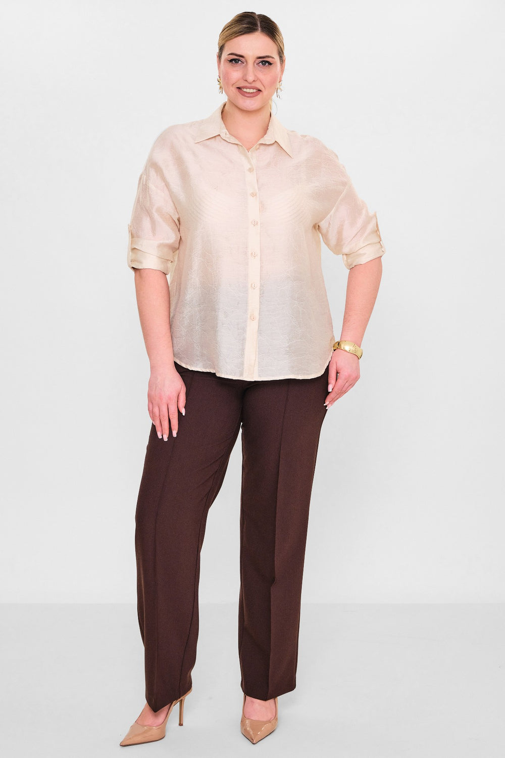 Laluce - Plus Size Shirt (L2.Y26.GML.2G152) - 8690200082603