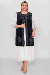 Ksas - Extended Plus Size Cardigan (KSAS4037-1) - 8690200091193
