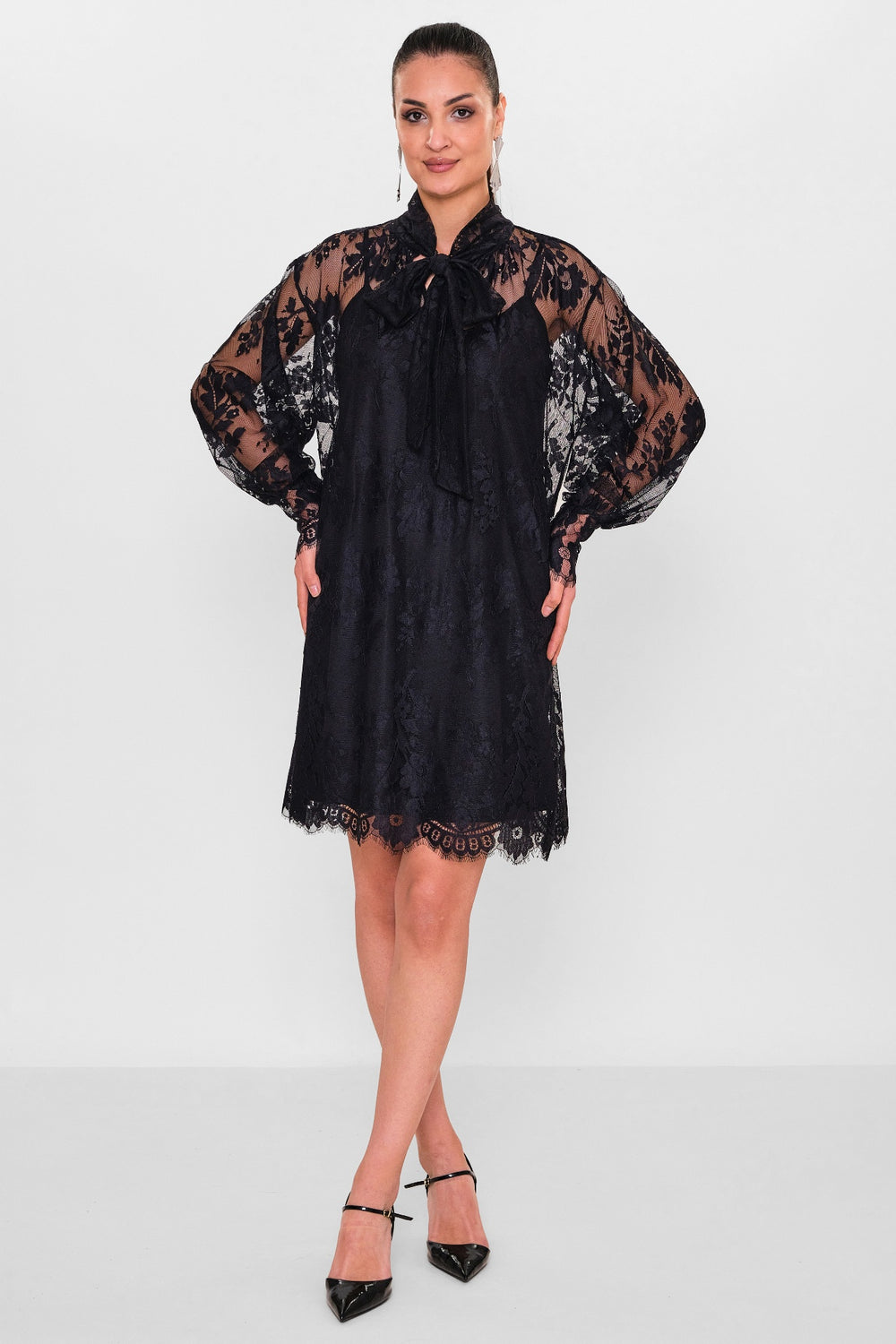 Greencountry - Plus Size Dress (GRC26Y5844-Y) - 8690200105333