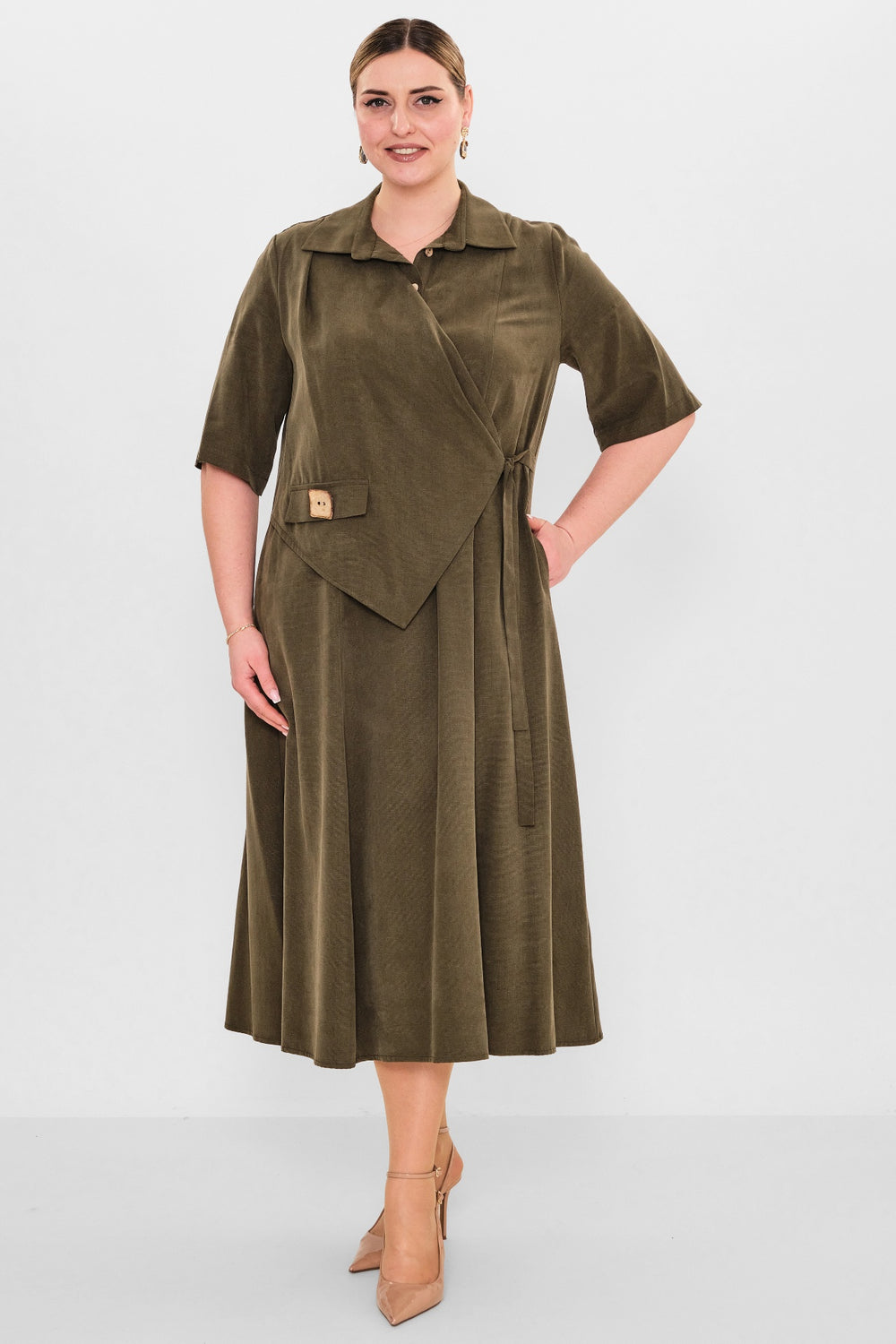 Ebberro - Plus Size Dress (EBR26Y25968BB) - 8690200108075