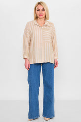 Revaro - Plus Size Shirt (RVR26YBB-4120) - 8690200127717