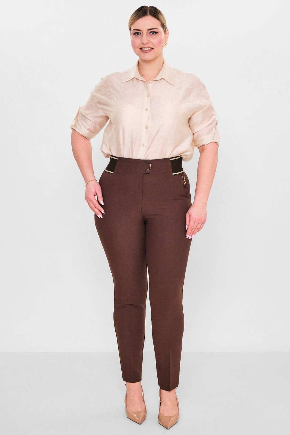 Devatex - Plus Size Trousers (DVT3052-200-42-48) - 8690200127892