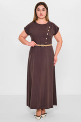 Dress port - Plus Size Dress (DSP26Y5729) - 8690200135088