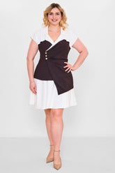Greencountry - Plus Size Dress (GRC26Y5849-Y) - 8690200142567