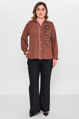 Ki̇fayet - Plus Size Shirt (KFY26Y18701-01) - 8690200144653