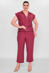 Laluce - Plus Size Waistcoat (L2.Y26.YK.2Y13) - 8690200156960