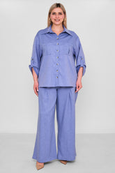 Kifayet - Extended Plus Size Shirt (KFY26Y23725-20) - 8690200184277