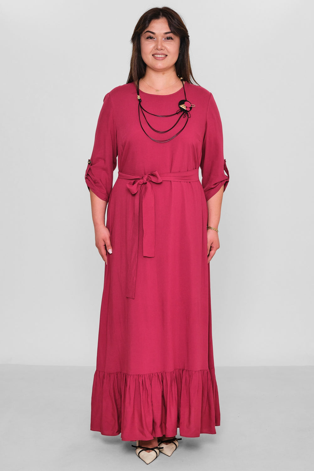 Dress Port - Plus Size Dress (DSP26Y5761) - 8690200185588