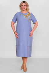 Ebberro - Plus Size Dress (EBR26Y6784BB) - 8690200189401