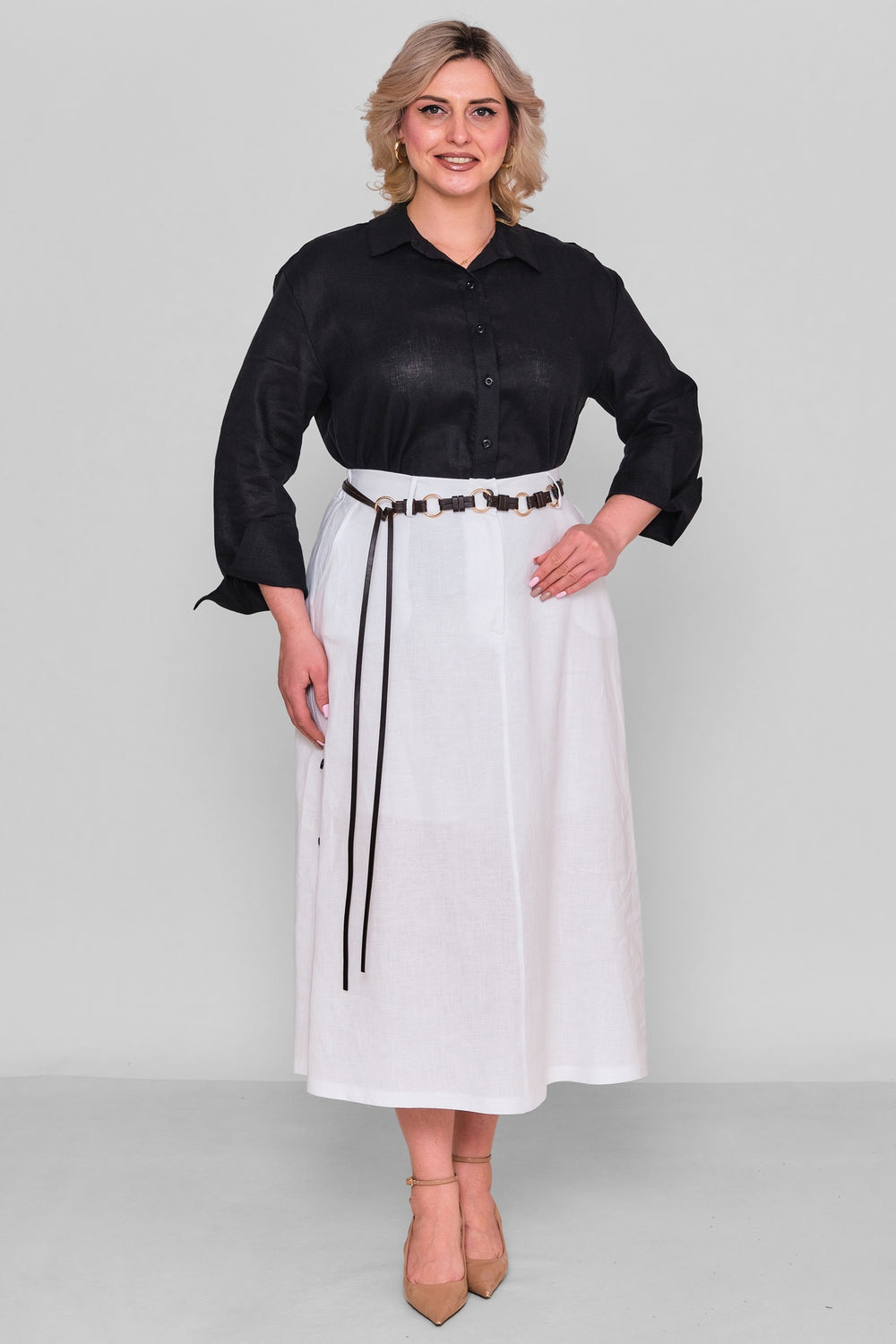 Salkim - Plus Size Skirt (SLK26Y16040BB) - 8690200189944