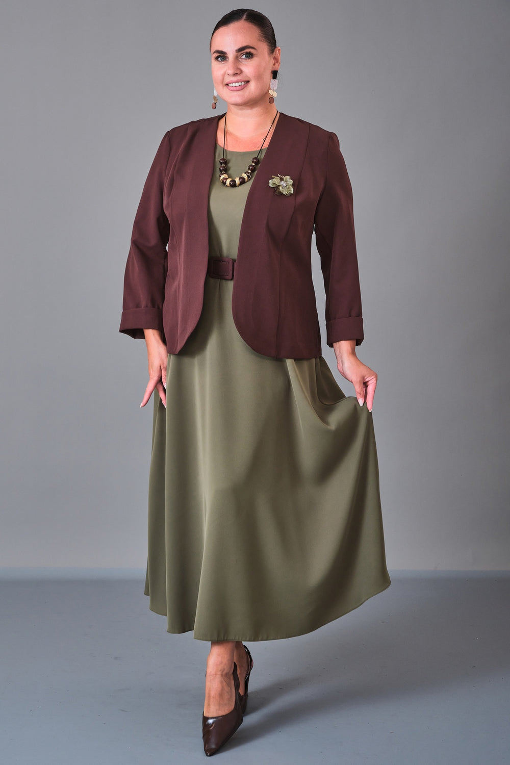 Dress Port - Plus Size Dress (DSP27K3609) - 8690200210488