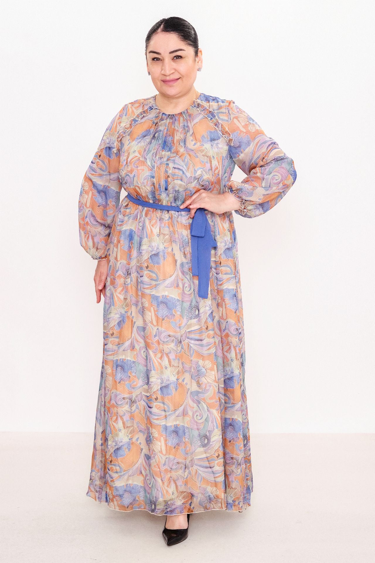 Ksas - Plus Size Dress (KSASEL-1006) - 8690200038709