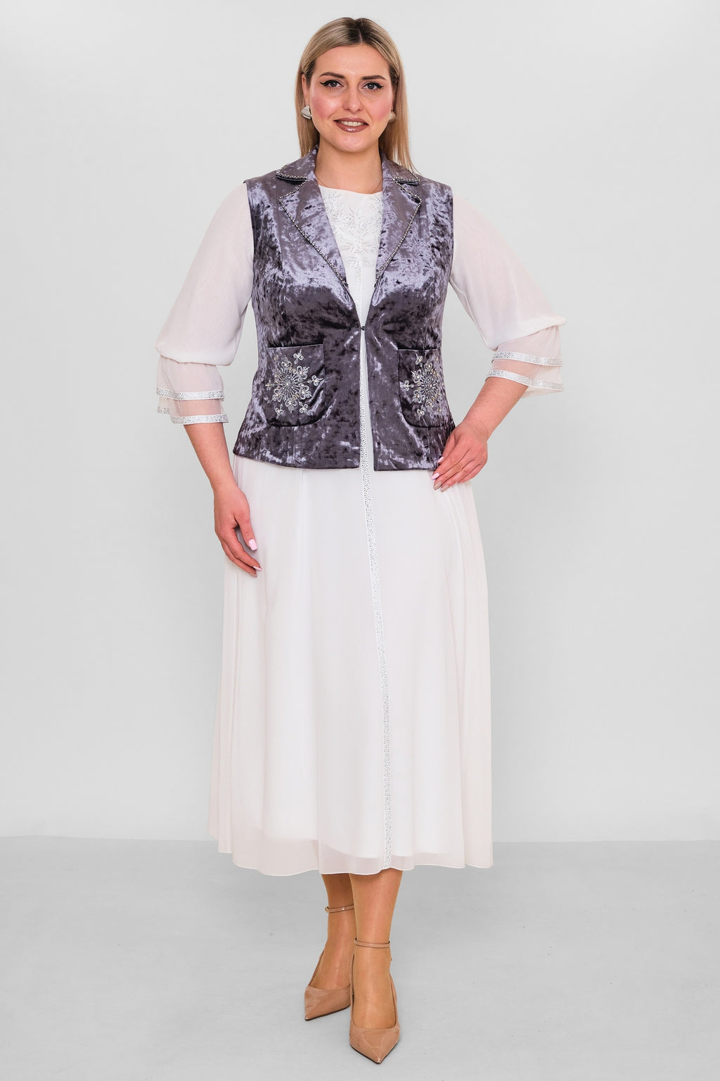 Ksas - Plus Size Waistcoat (KSAS4131) - 8690200055256