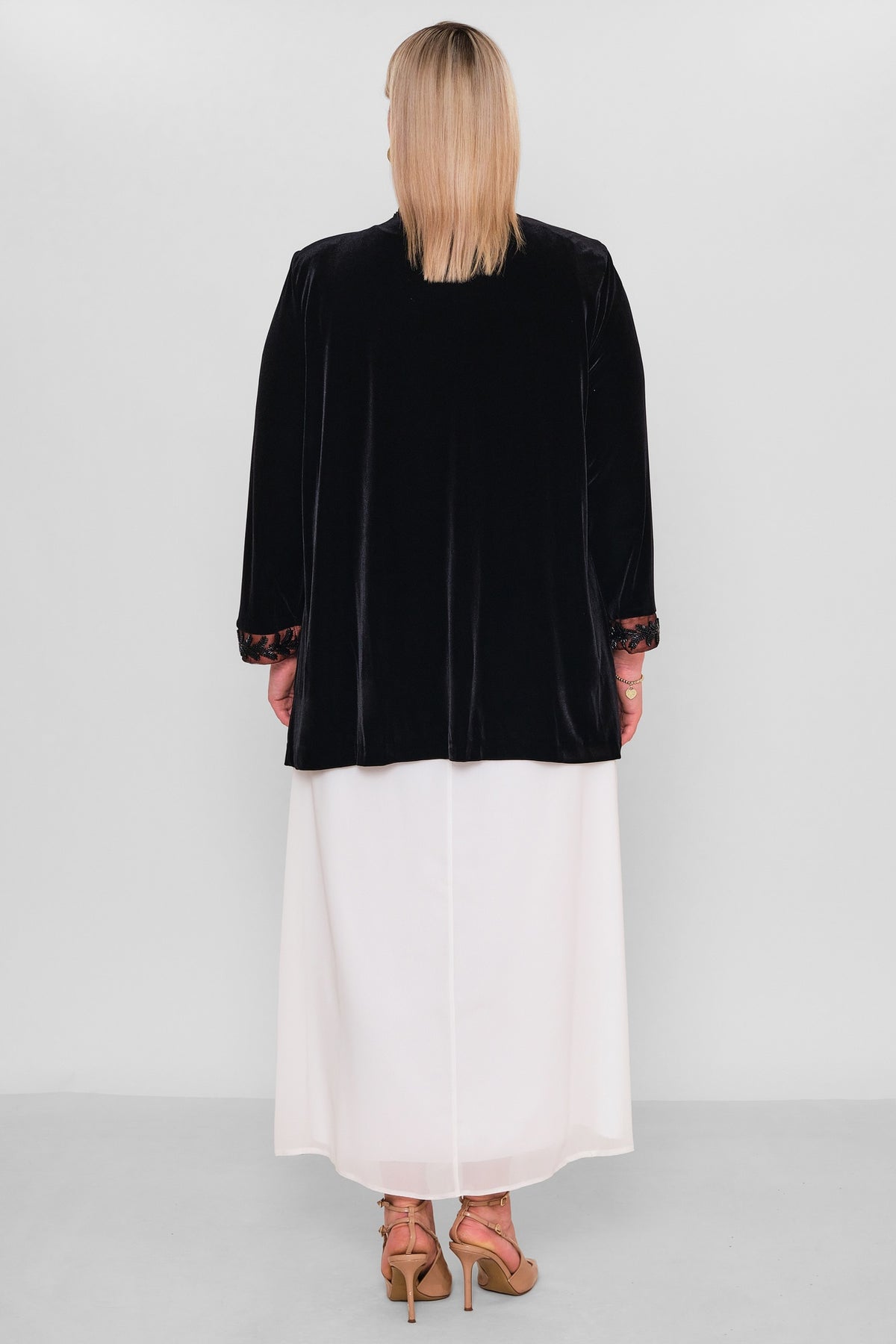 Ksas - Extended Plus Size Cardigan (KSAS4087-1) - 8690200074783