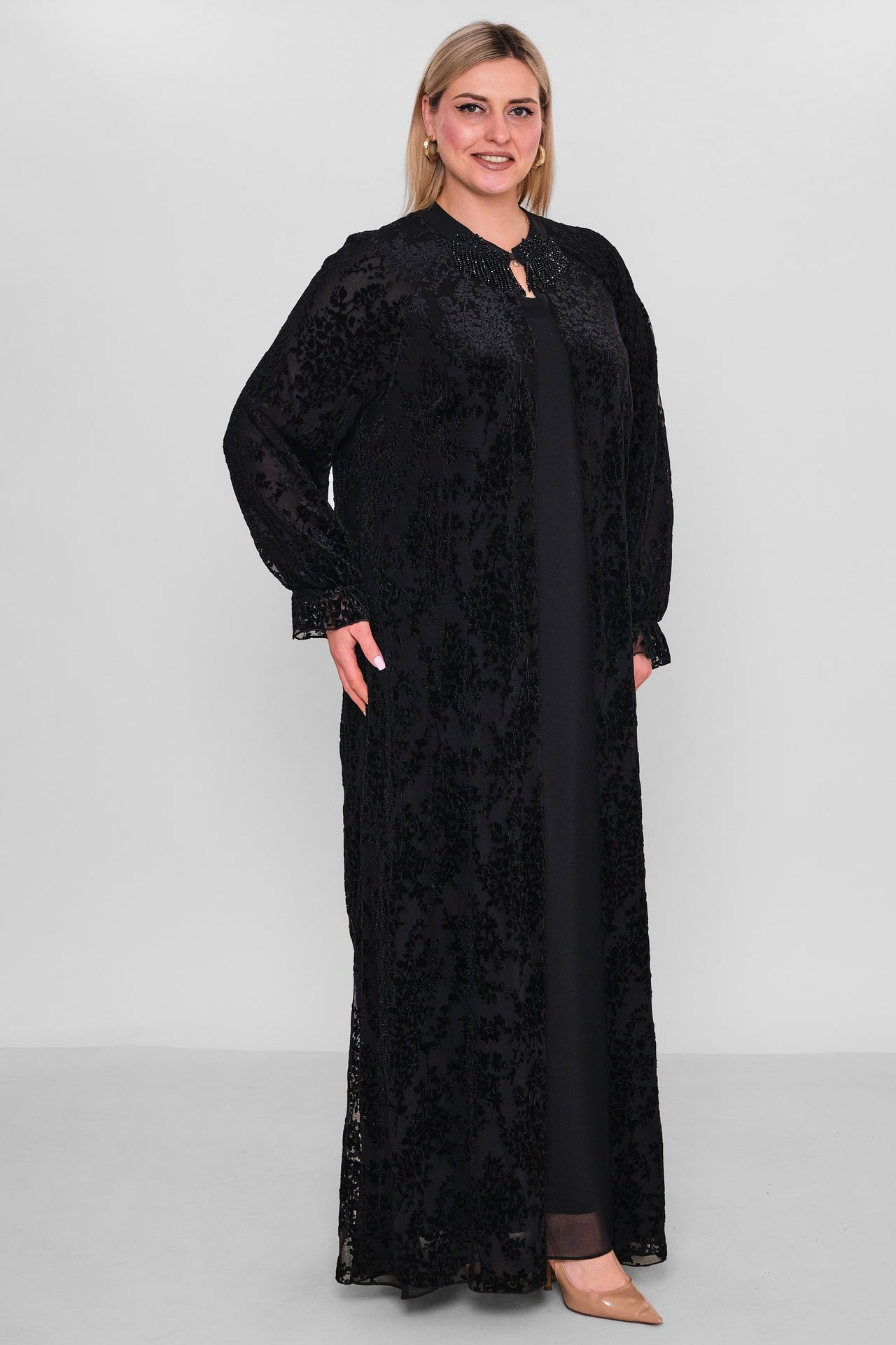 Ksas - Extended Plus Size Dress (KSAS32383-1) - 8690200074936