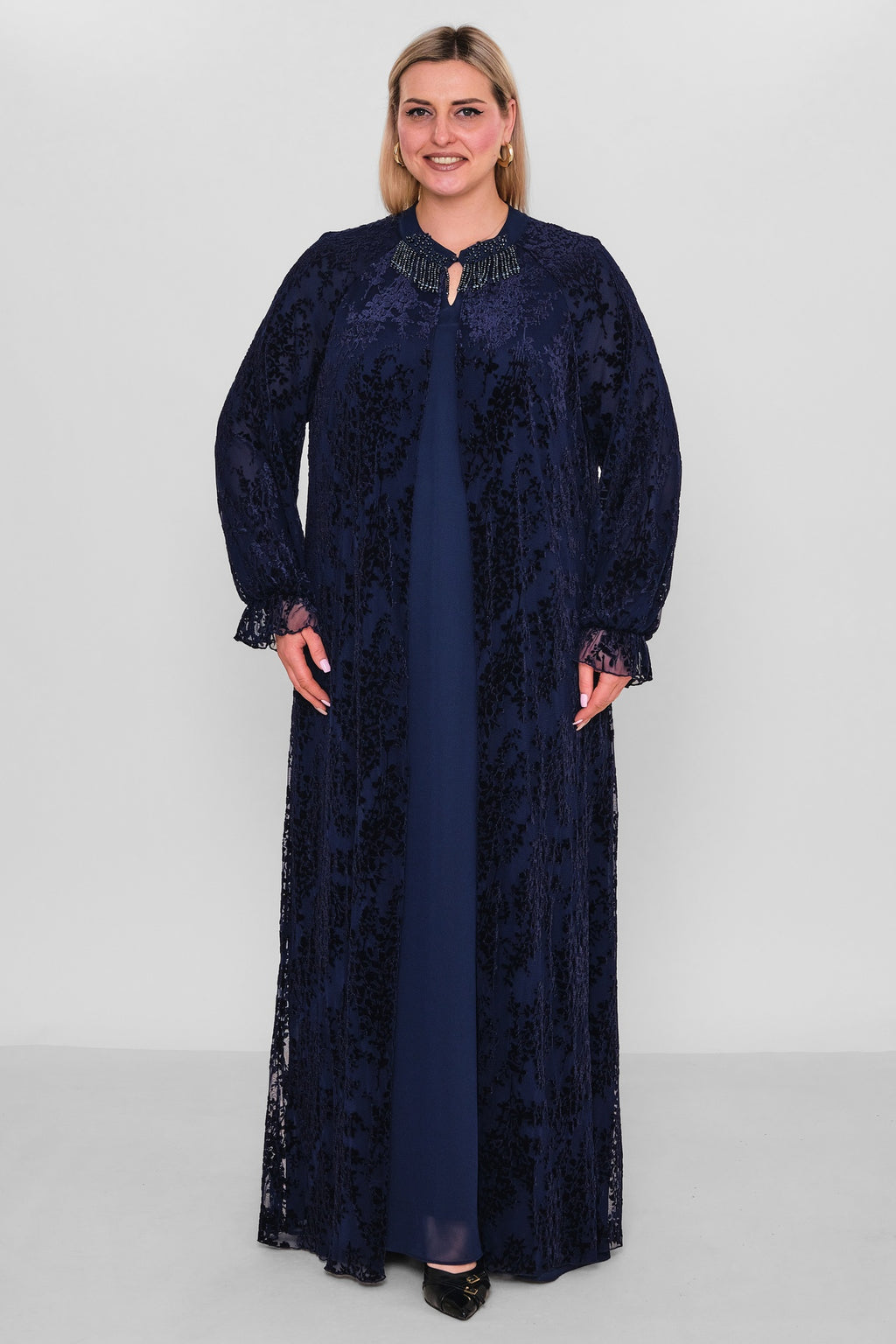 Ksas - Extended Plus Size Dress (KSAS32383-1) - 8690200074943