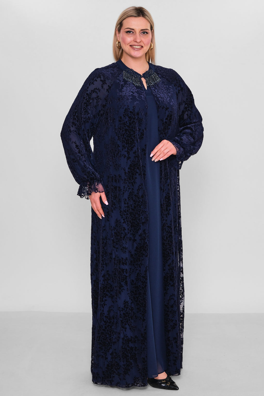 Ksas - Extended Plus Size Dress (KSAS32383-1) - 8690200074943
