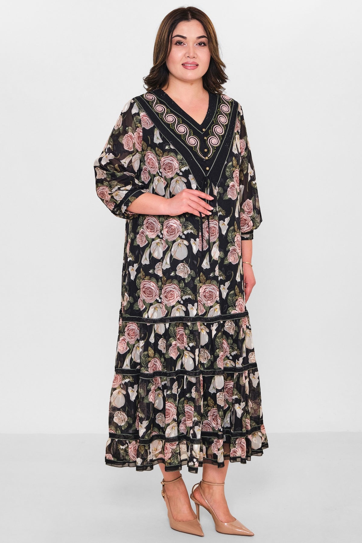 Gumanize - Plus Size Dress (GMZ2025-93-7176) - 8690200079849