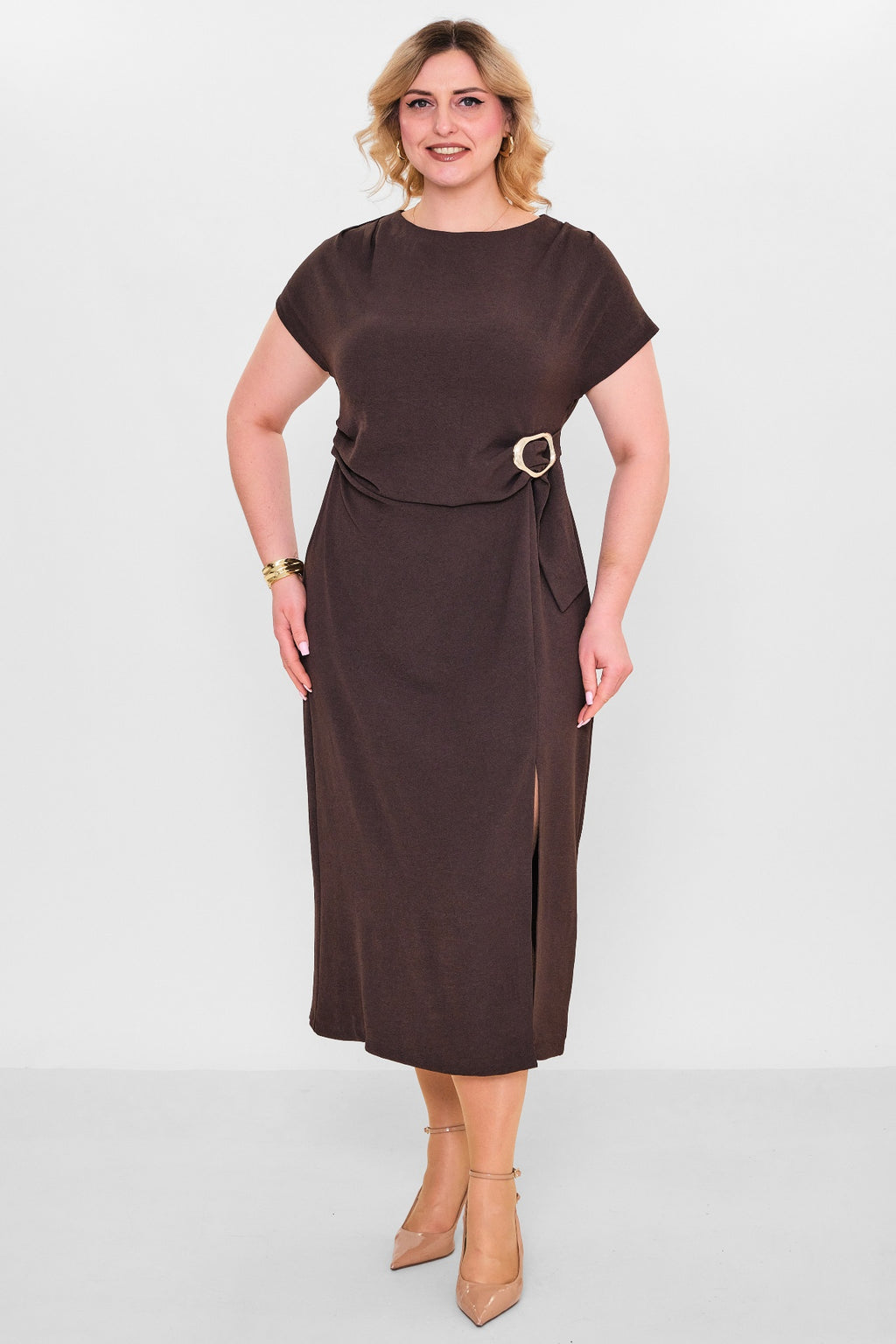 Laluce - Plus Size Dress (L2.Y26.ELB.2E652) - 8690200082368
