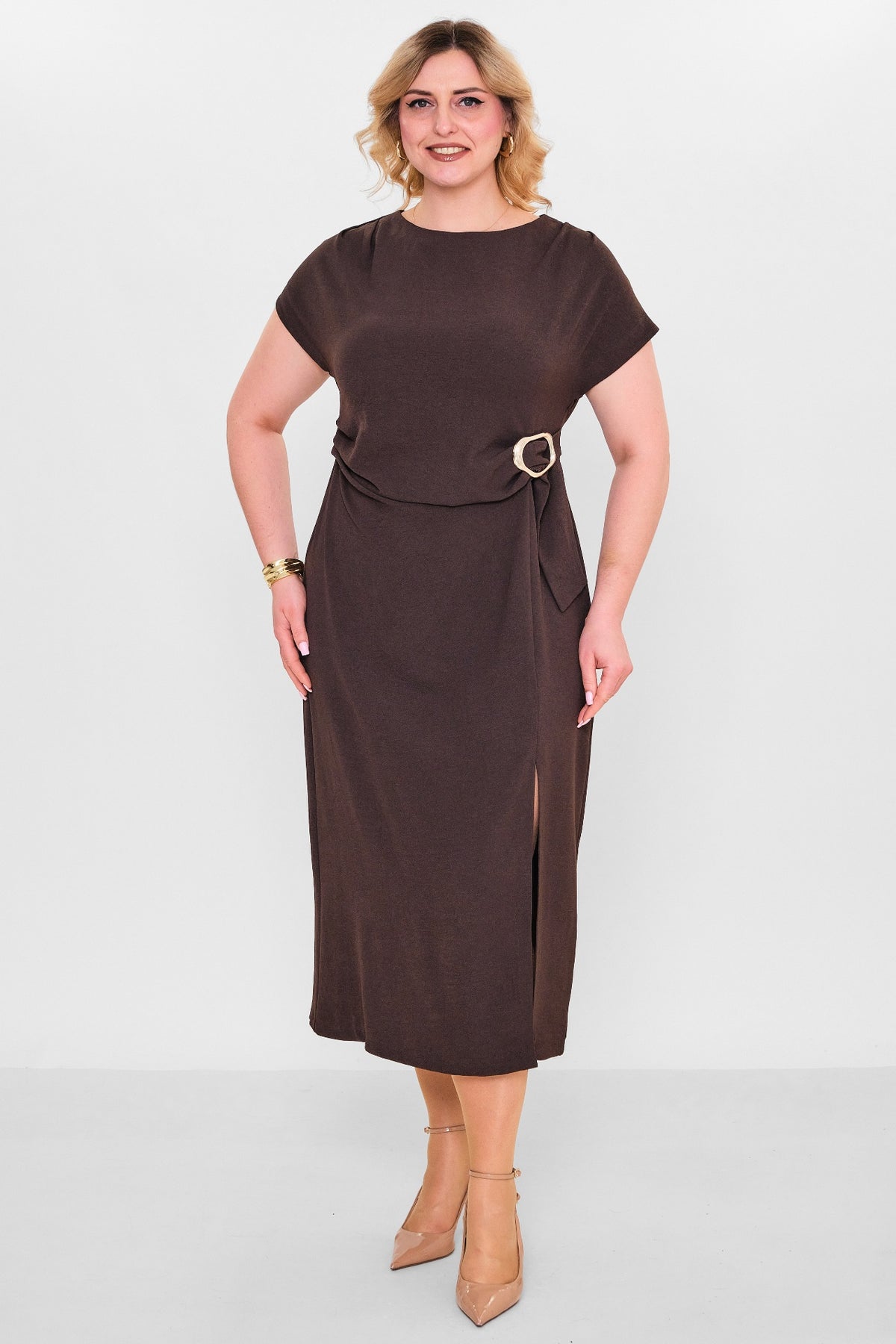 Laluce - Plus Size Dress (L2.Y26.ELB.2E652) - 8690200082368