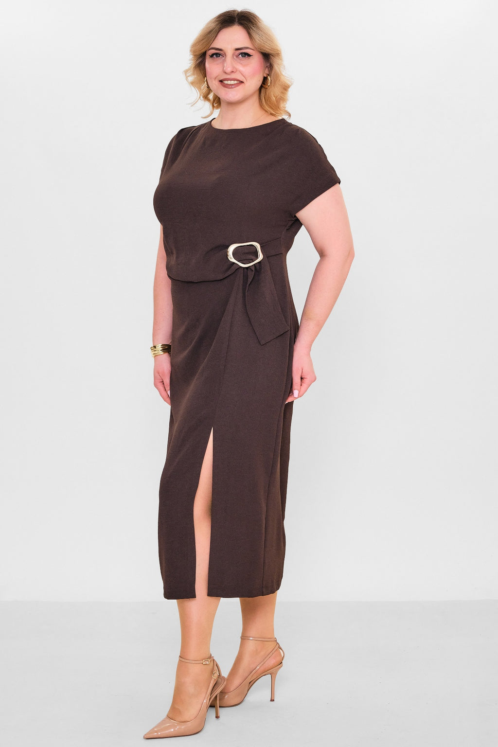 Laluce - Plus Size Dress (L2.Y26.ELB.2E652) - 8690200082368