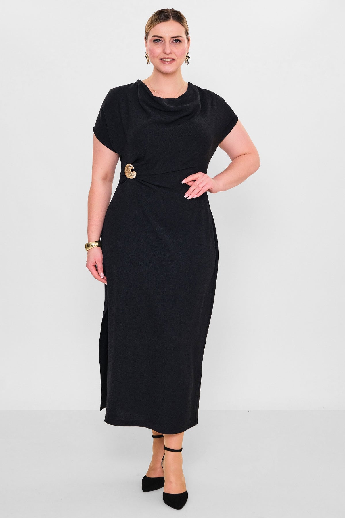 Laluce - Plus Size Dress (L2.Y26.ELB.2E653) - 8690200082375