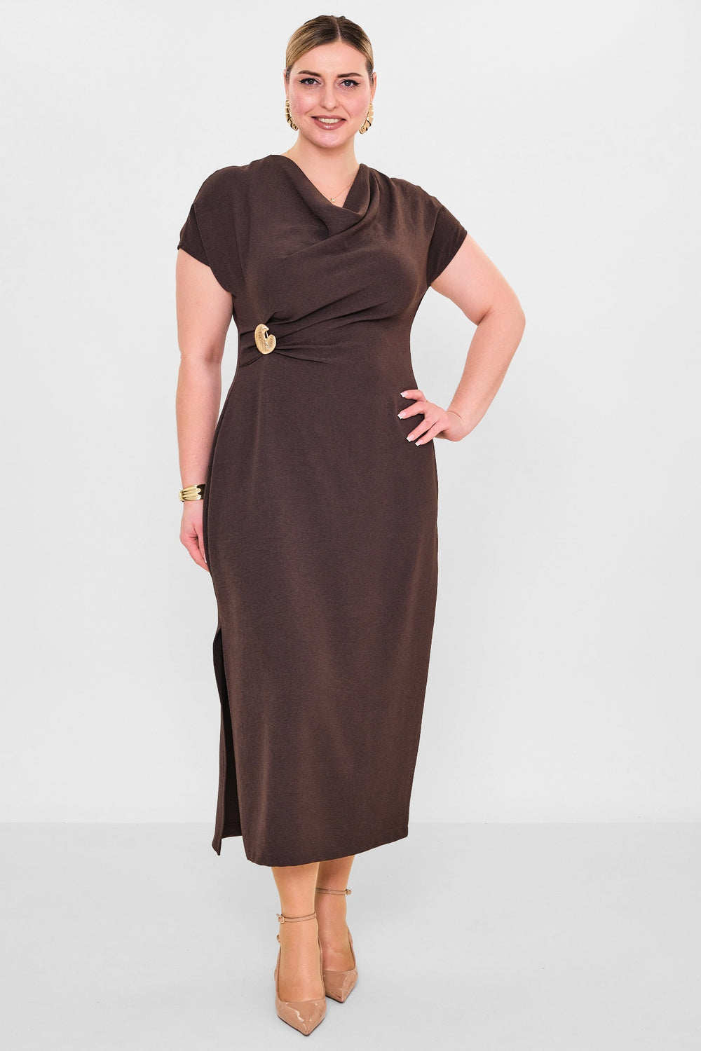 Laluce - Plus Size Dress (L2.Y26.ELB.2E653) - 8690200082399