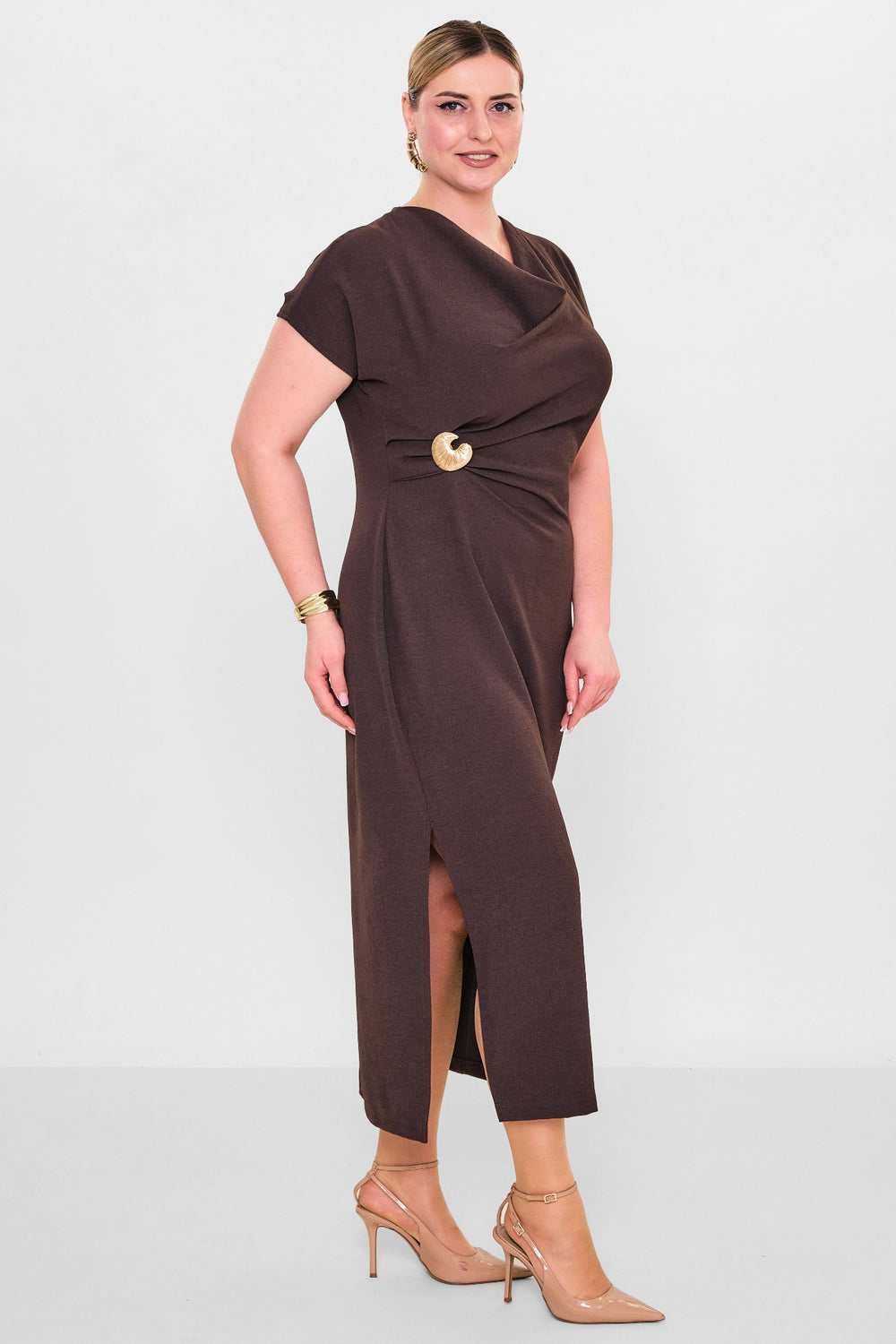 Laluce - Plus Size Dress (L2.Y26.ELB.2E653) - 8690200082399