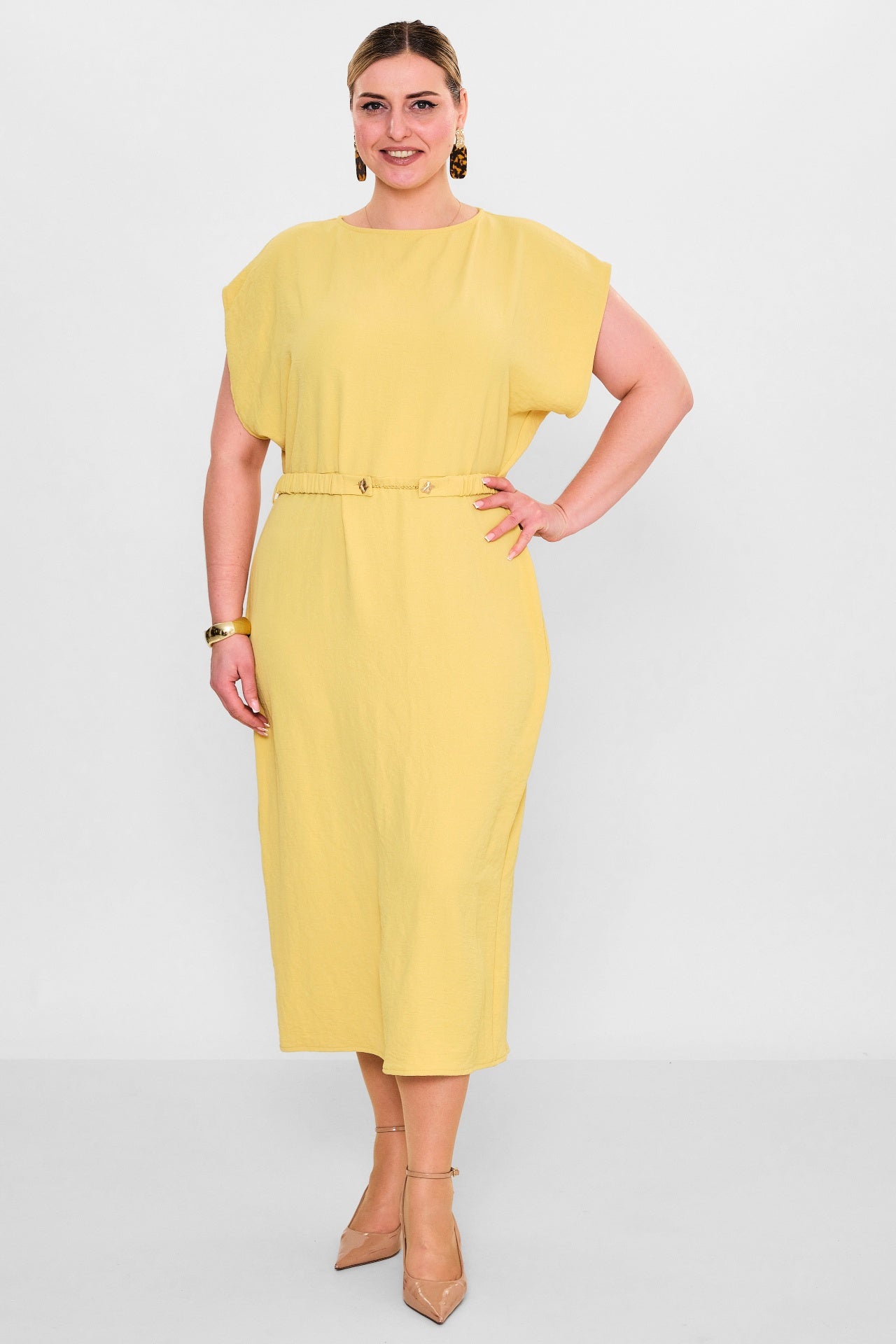 Laluce - Plus Size Dress (L2.Y26.ELB.2E655) - 8690200082412