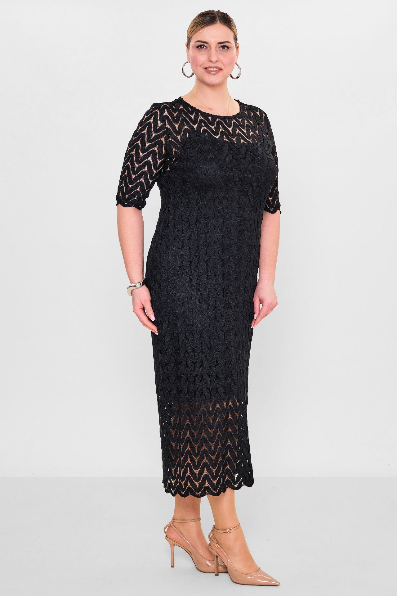 Laluce - Plus Size Dress (L2.Y26.ELB.2E662) - 8690200082474