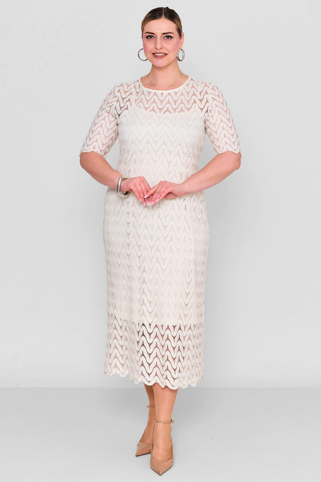 Laluce - Plus Size Dress (L2.Y26.ELB.2E662) - 8690200082481