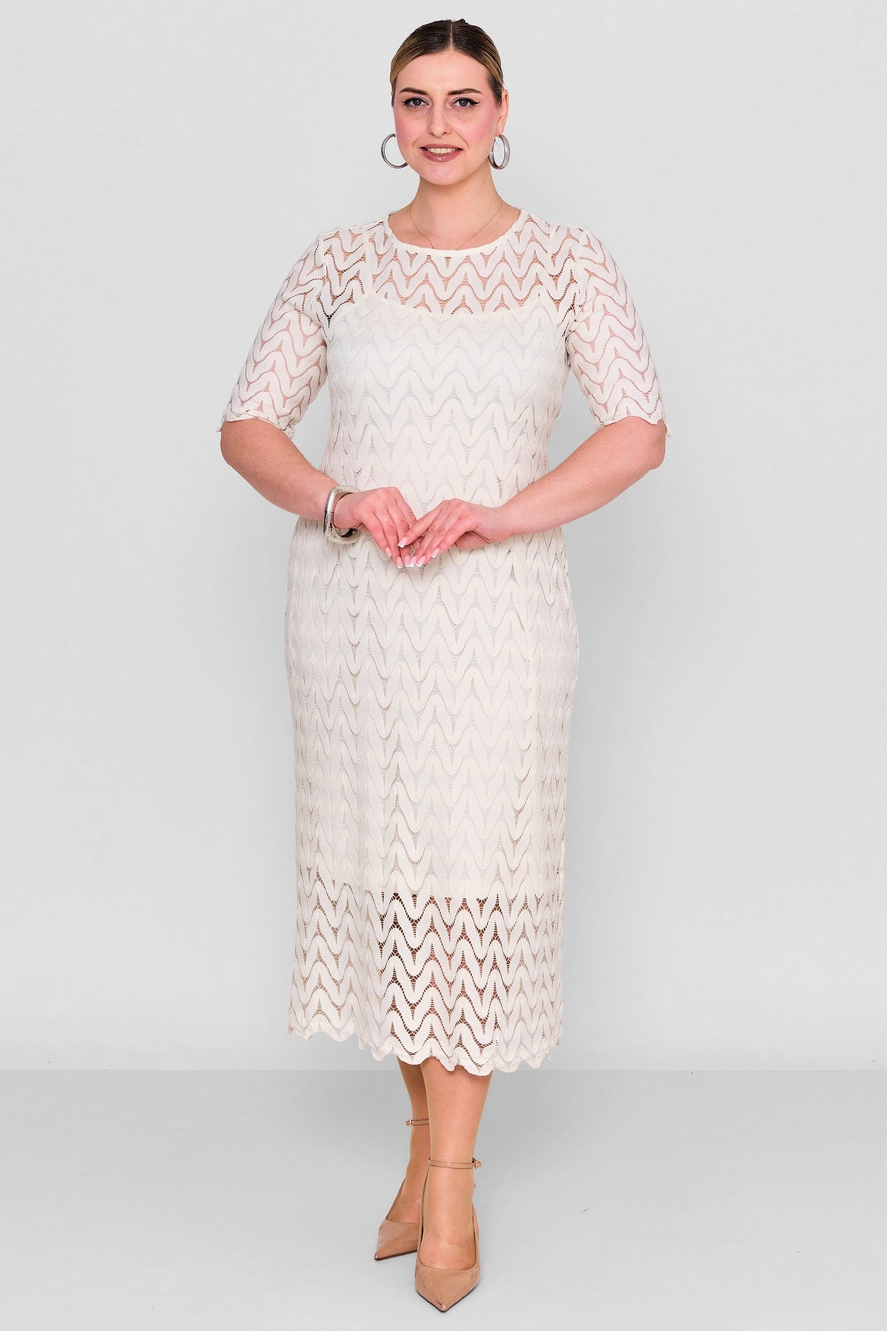Laluce - Plus Size Dress (L2.Y26.ELB.2E662) - 8690200082481