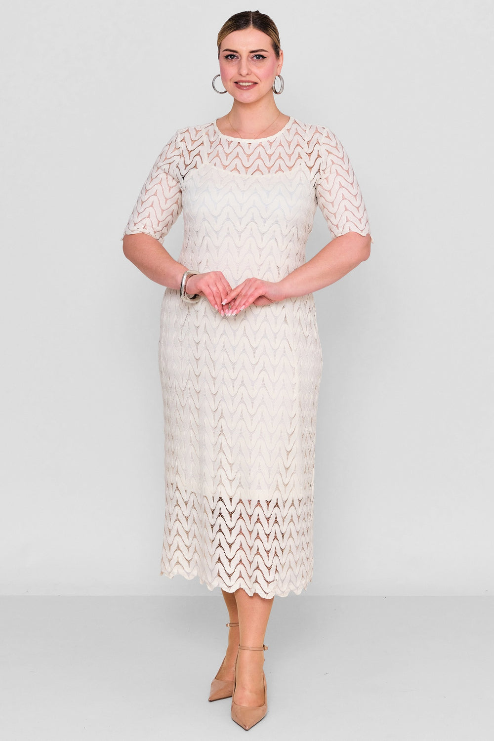 Laluce - Plus Size Dress (L2.Y26.ELB.2E662) - 8690200082481