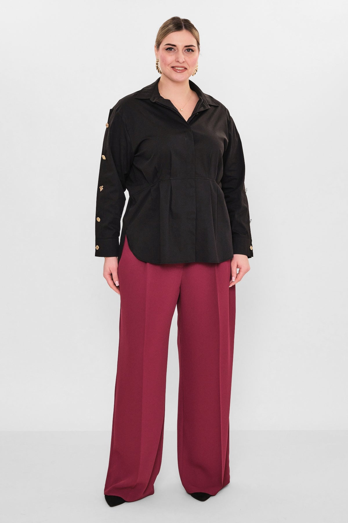 Laluce - Plus Size Shirt (L2.Y26.GML.2G146) - 8690200082566