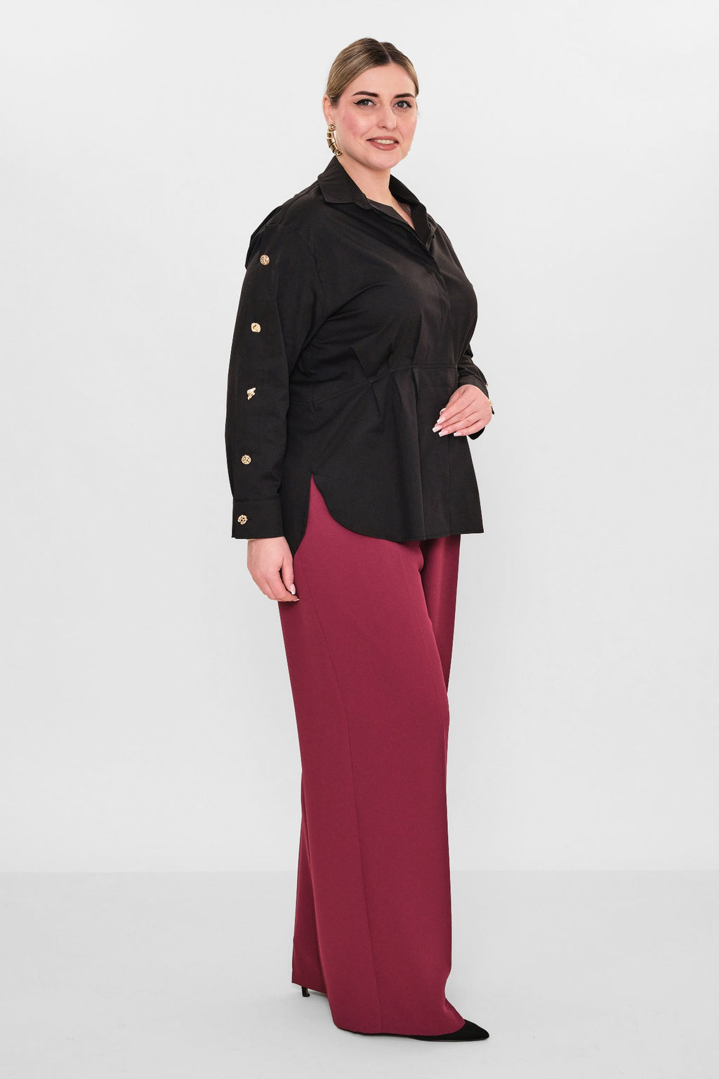 Laluce - Plus Size Shirt (L2.Y26.GML.2G146) - 8690200082566
