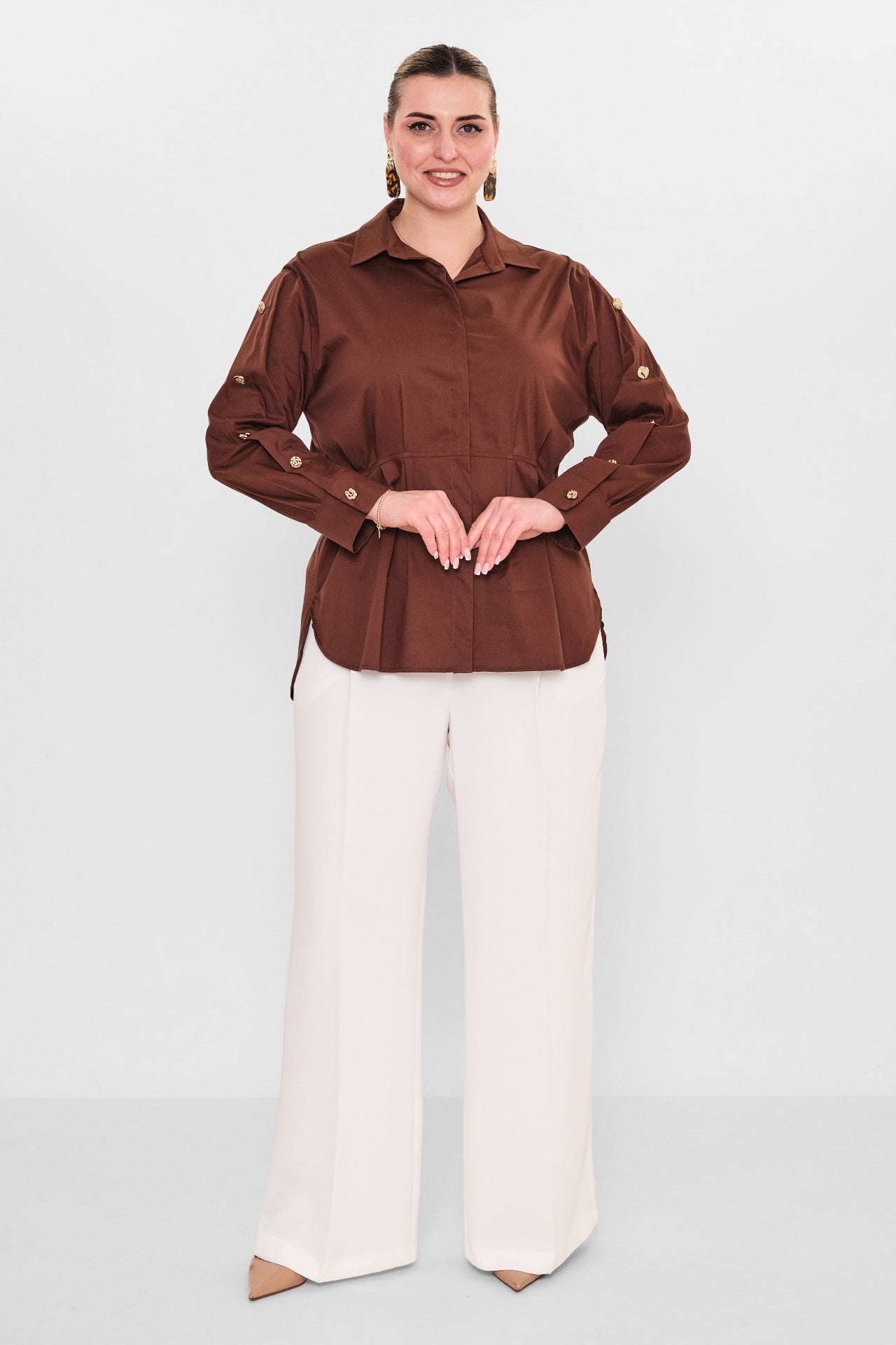 Laluce - Plus Size Shirt (L2.Y26.GML.2G146) - 8690200082580