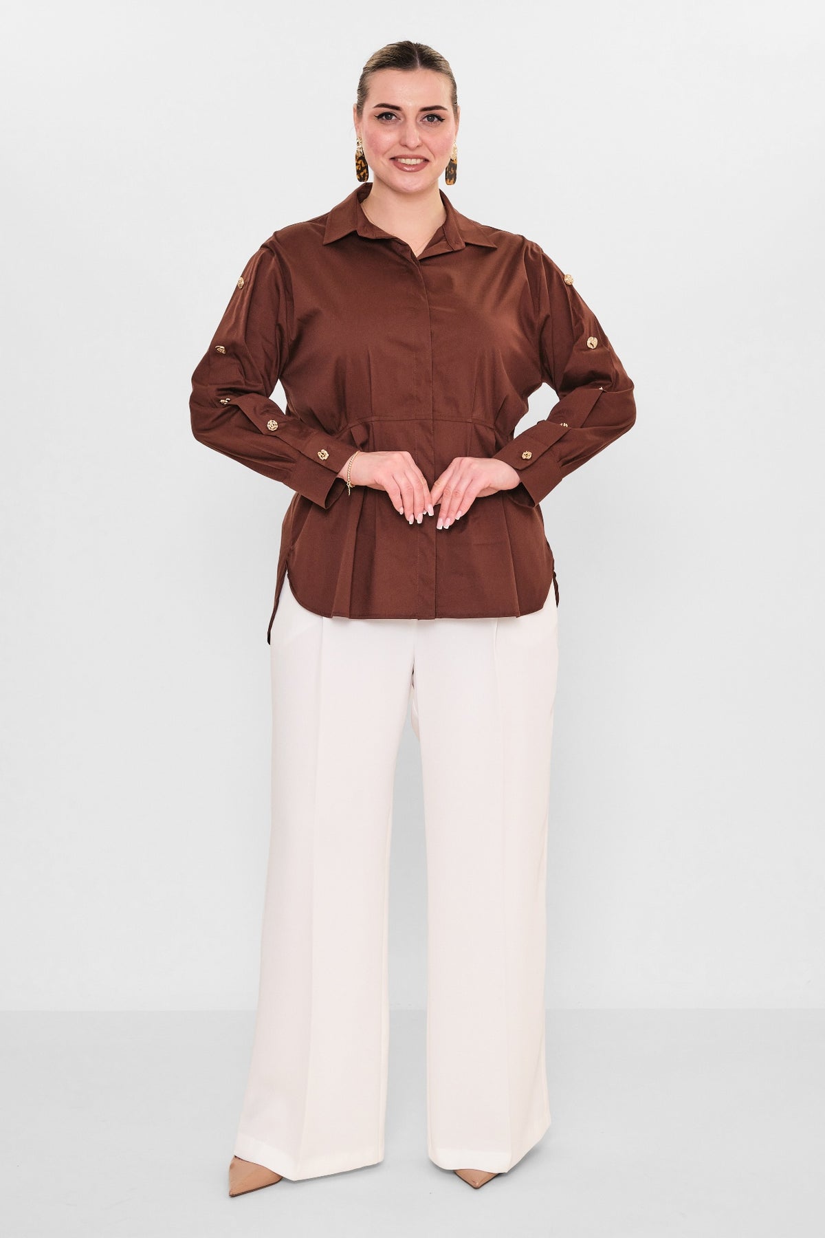 Laluce - Plus Size Shirt (L2.Y26.GML.2G146) - 8690200082580
