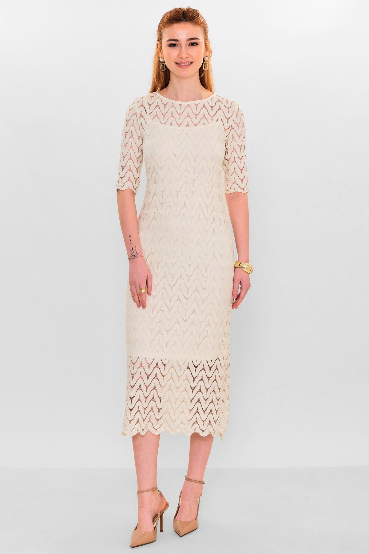 Laluce - Plus Size Dress (LL.Y26.ELB.LE662) - 8690200082870