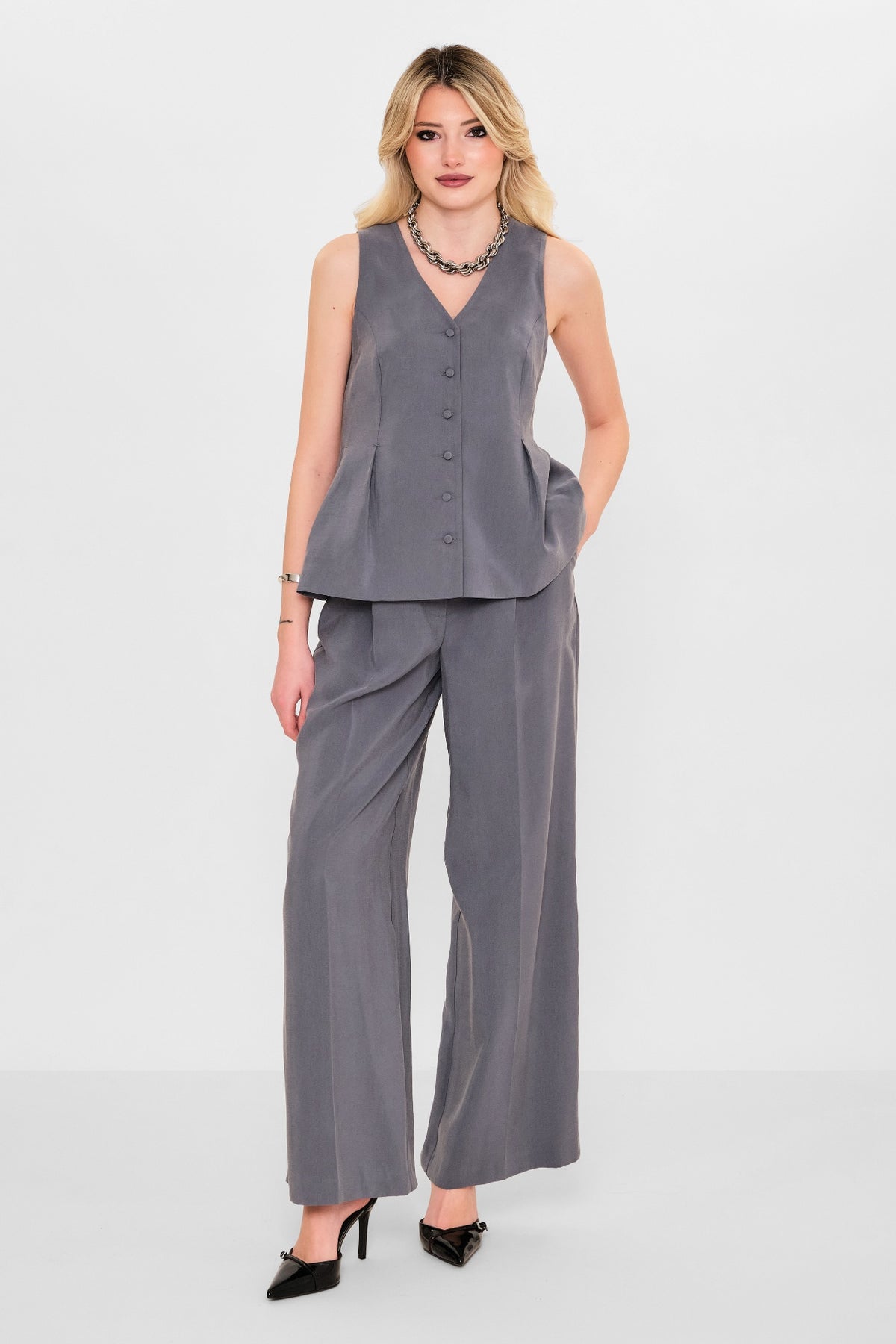 Qm - Plus Size Waistcoat (QM.Y26.YK.QY25) - 8690200084331