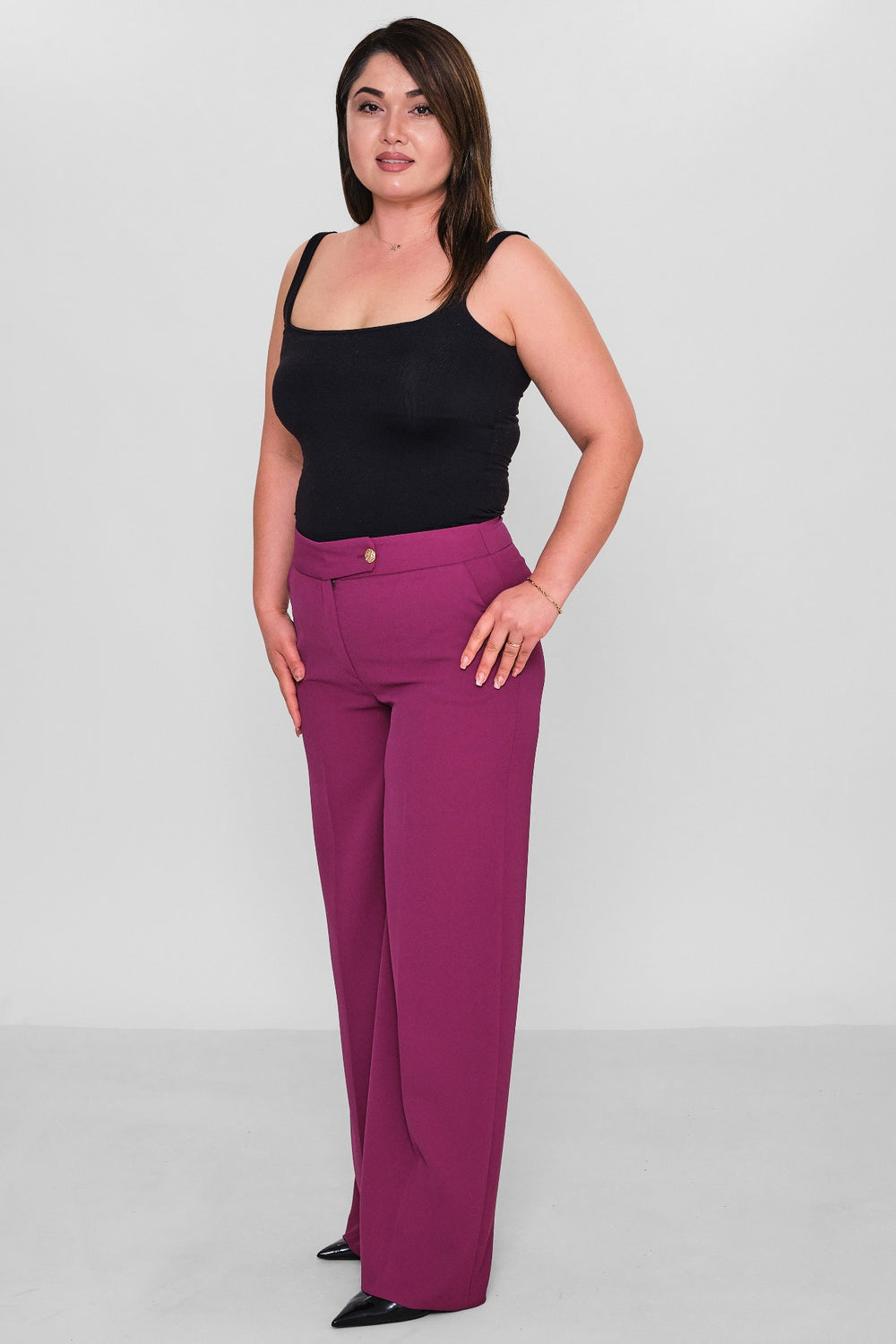 Selen - Plus Size Trousers (SLN26Y11876) - 8690200085697