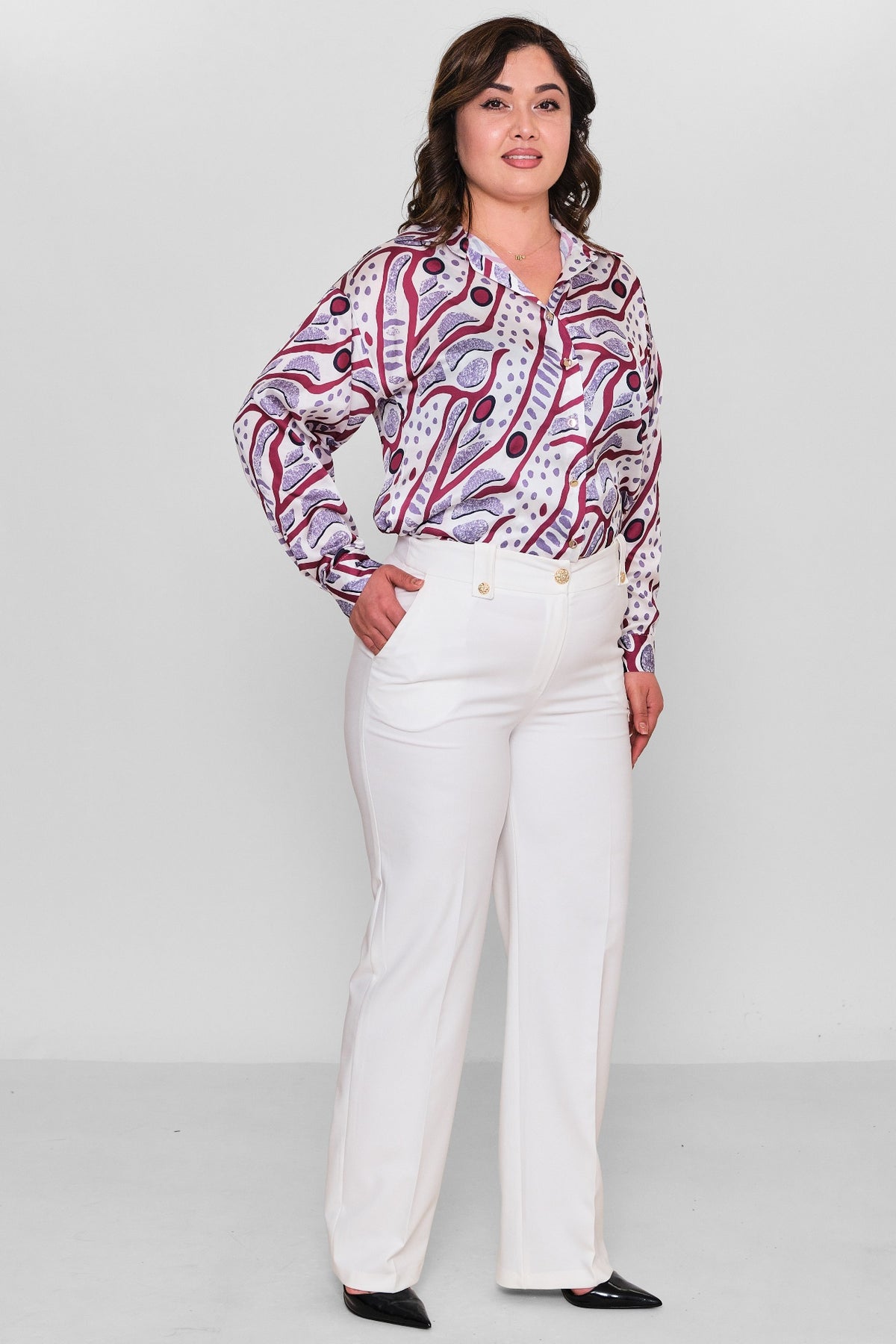 Selen - Plus Size Trousers (SLN26Y11896) - 8690200085932