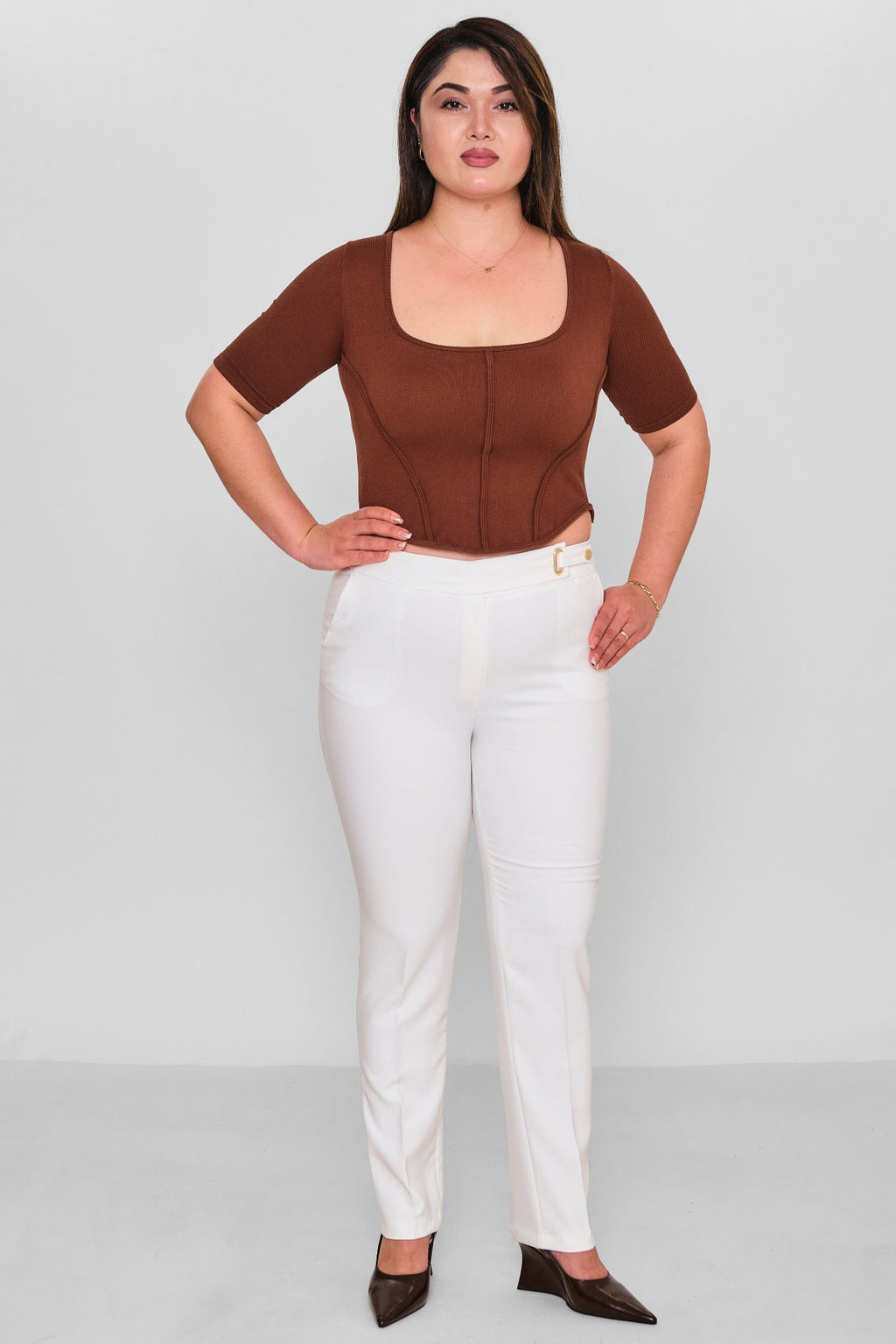 Selen - Plus Size Trousers (SLN26Y21785) - 8690200086175