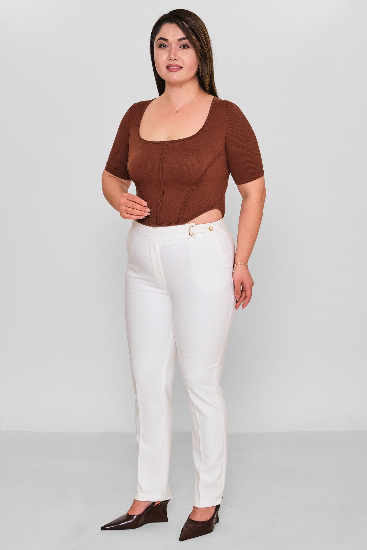 Selen - Plus Size Trousers (SLN26Y21785) - 8690200086175