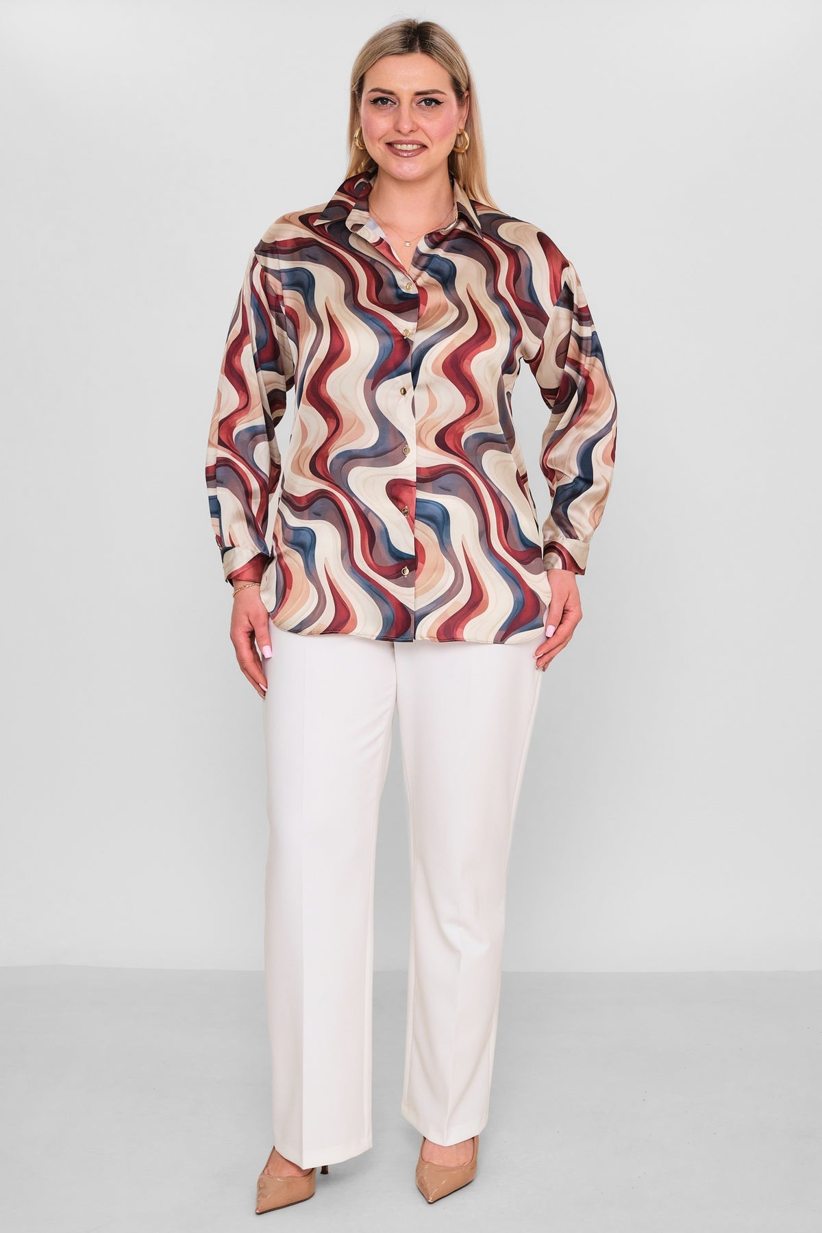 Selen - Plus Size Blouse (SLN26Y260270) - 8690200086328