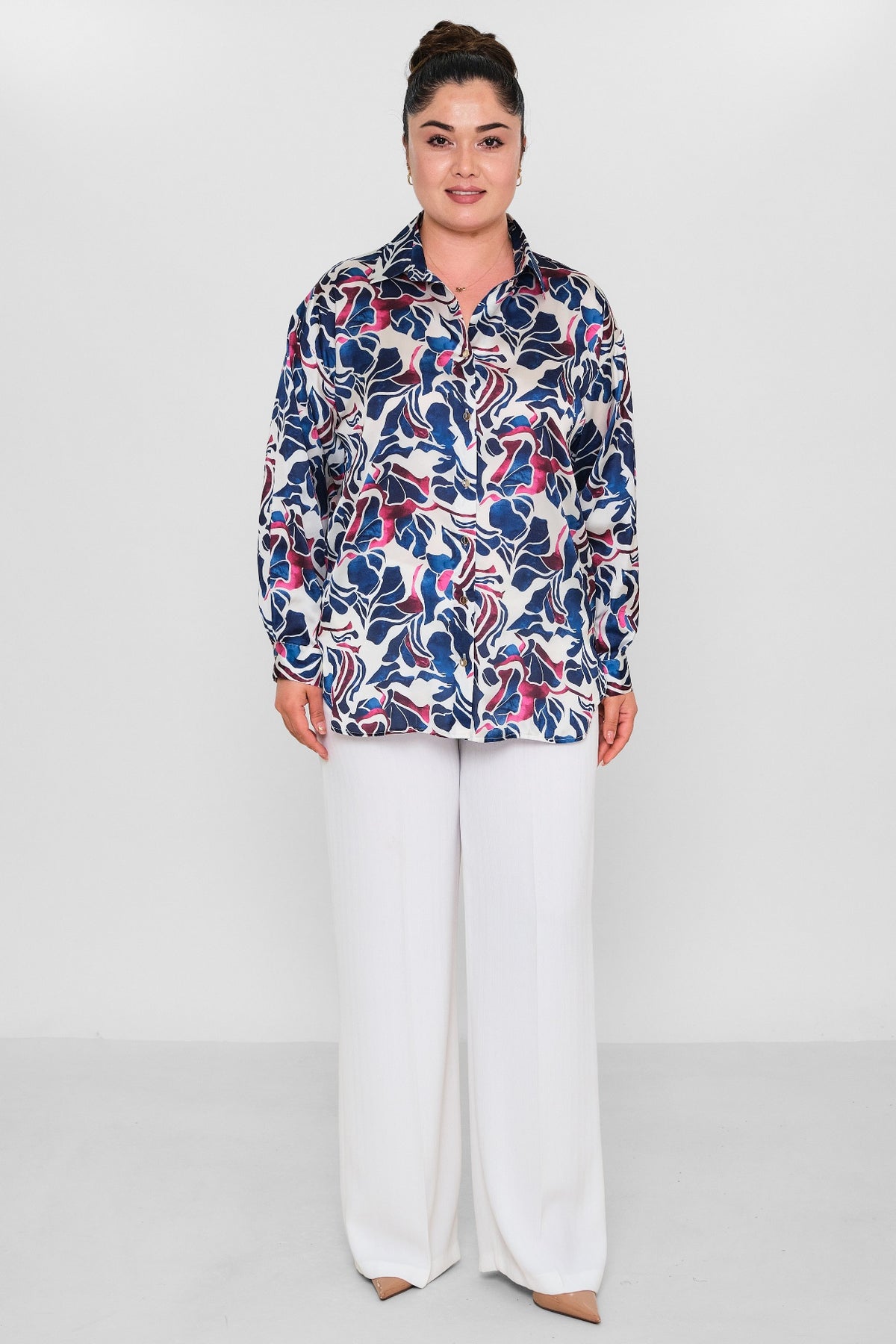 Selen - Plus Size Blouse (SLN26Y260270) - 8690200086342