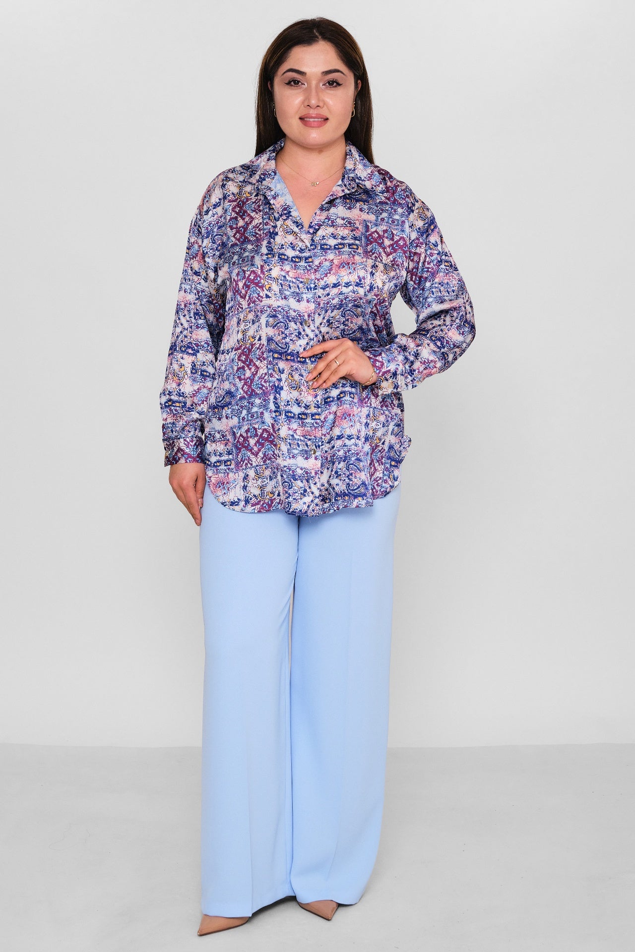Selen - Plus Size Blouse (SLN26Y260270) - 8690200086366