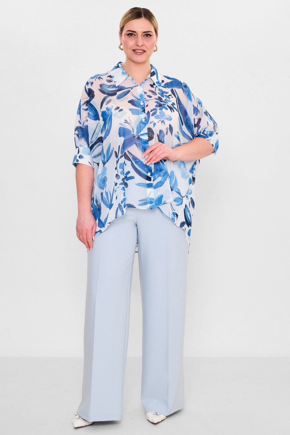 Laluce - Plus Size Shirt (L2.Y25.GML.2G125) - 8690200087639