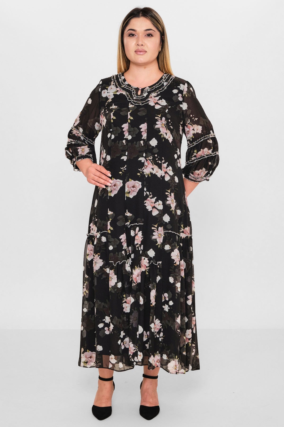 Gumanize - Plus Size Dress (GMZ2025-1160-7600) - 8690200088483