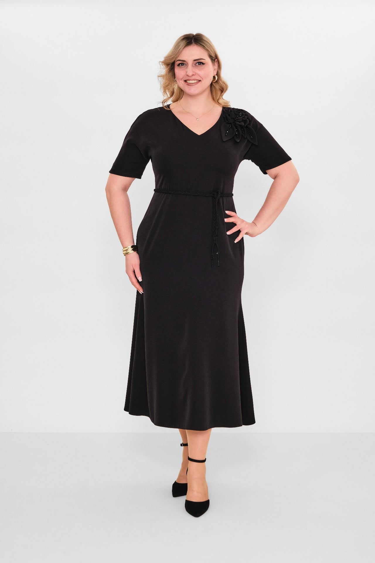 Dress port - Plus Size Dress (DSP26Y5718) - 8690200090417