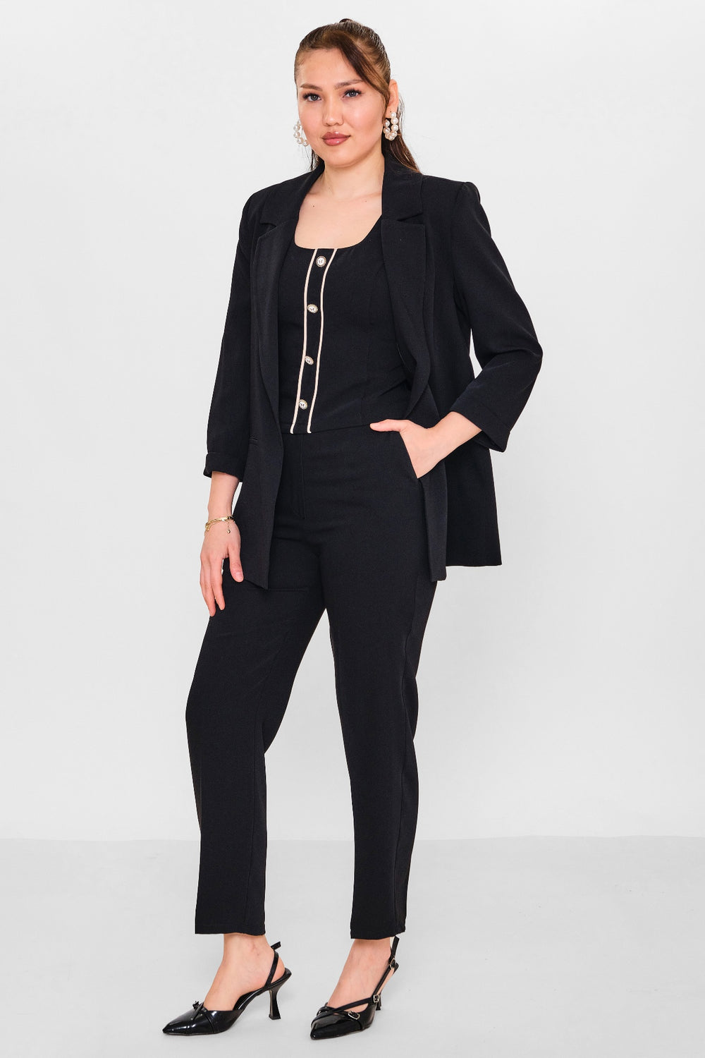 Dress port - Plus Size Suit (DSP26Y3326) - 8690200090639